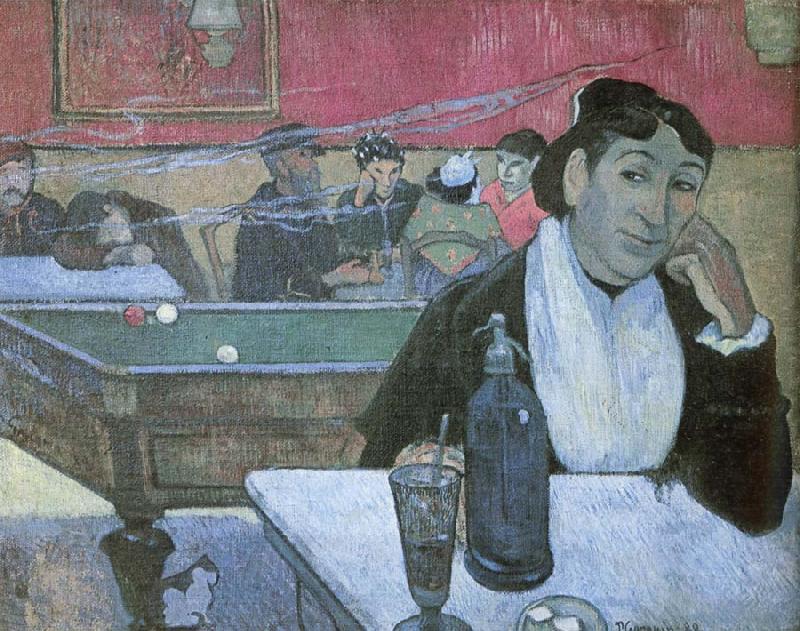 Paul Gauguin Dans  un cafe a Arles depicts the same cafe Van Gogh painted China oil painting art